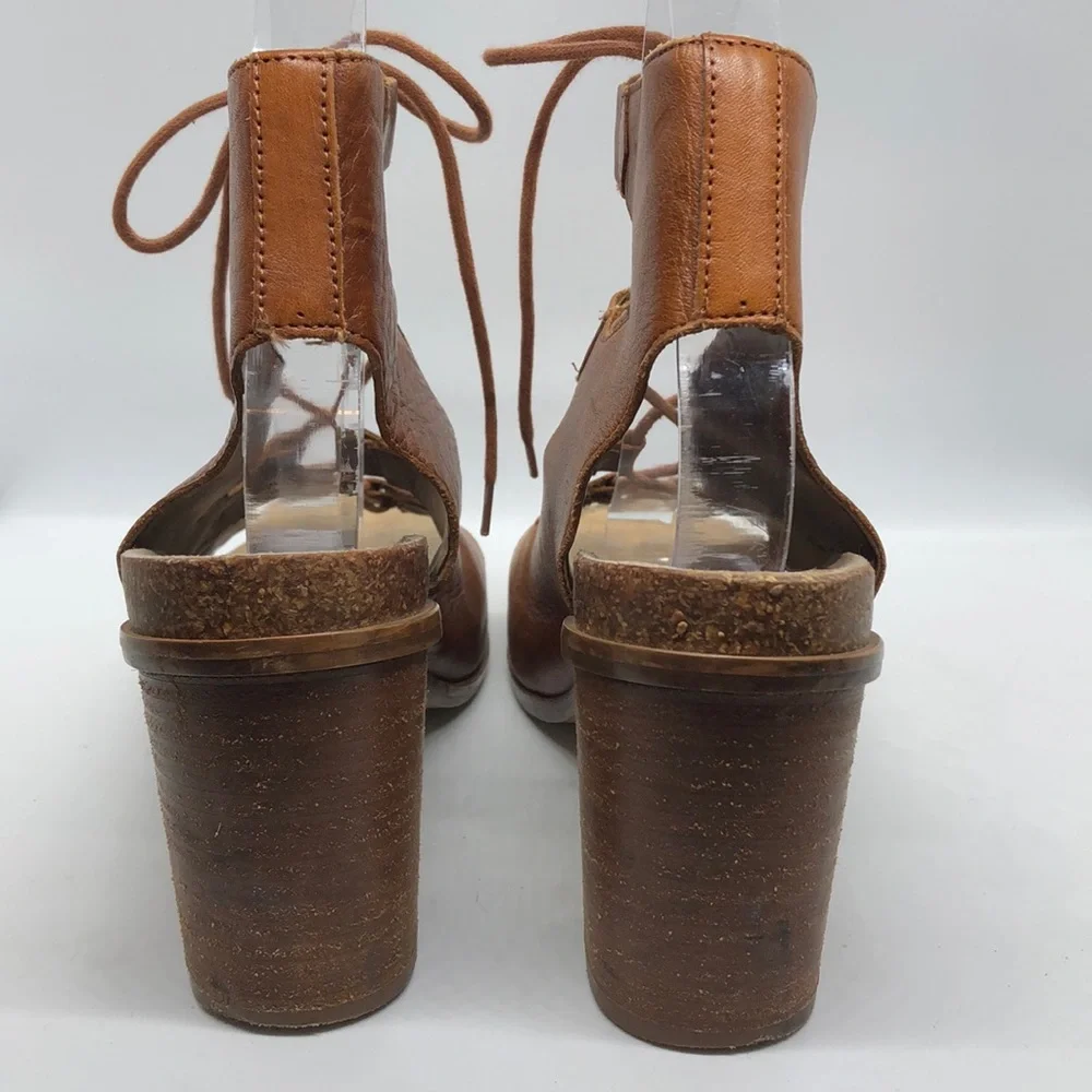 Topshop Italian Leather Gladiator Sandal Heel 8